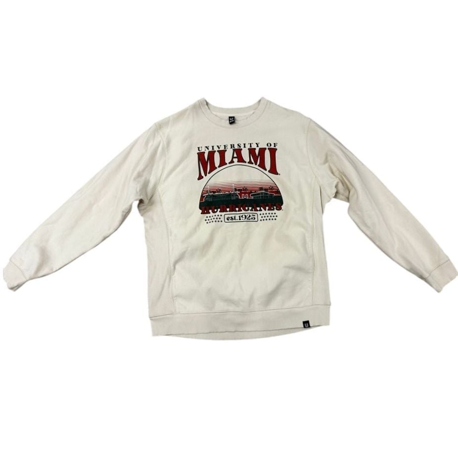 USCAPE University of Miami Hurricanes Vintage Style Crewneck Sweatshirt XXL