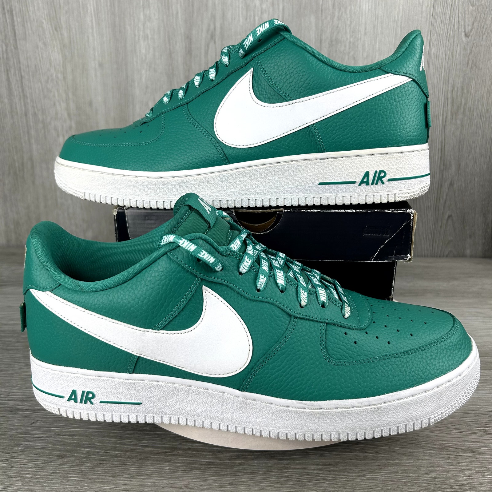 Nike Air Force 1 Low NBA Neptune Green White Mens Sz 15 823511-302 Sneakers Shoe