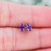 Genuine Oval Amethyst (February) Gemstone 14K White Gold Stud Earrings, NWT