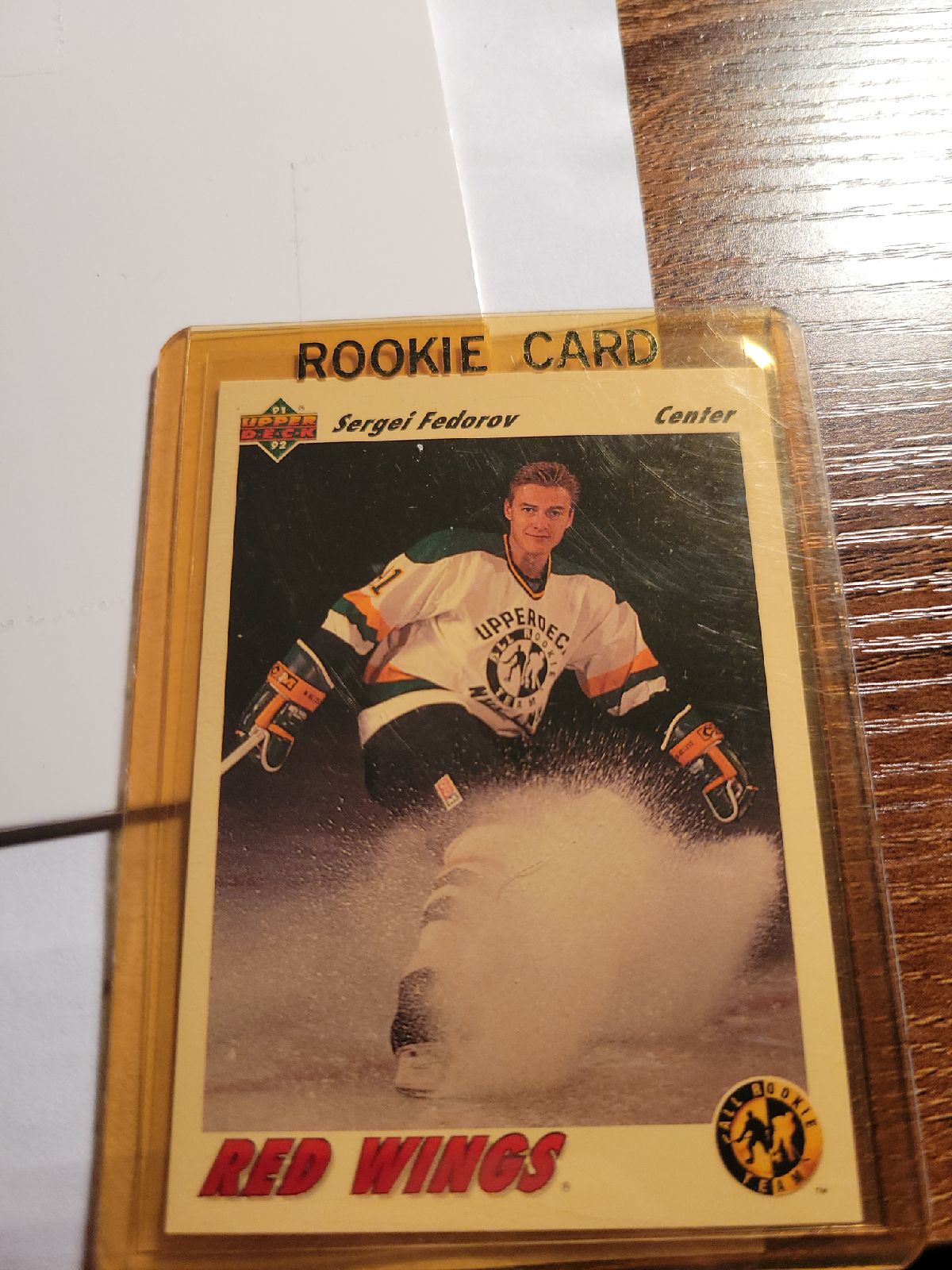 1991-1992 upper deck Sergei Fedorov #40 star rookie team rookie card