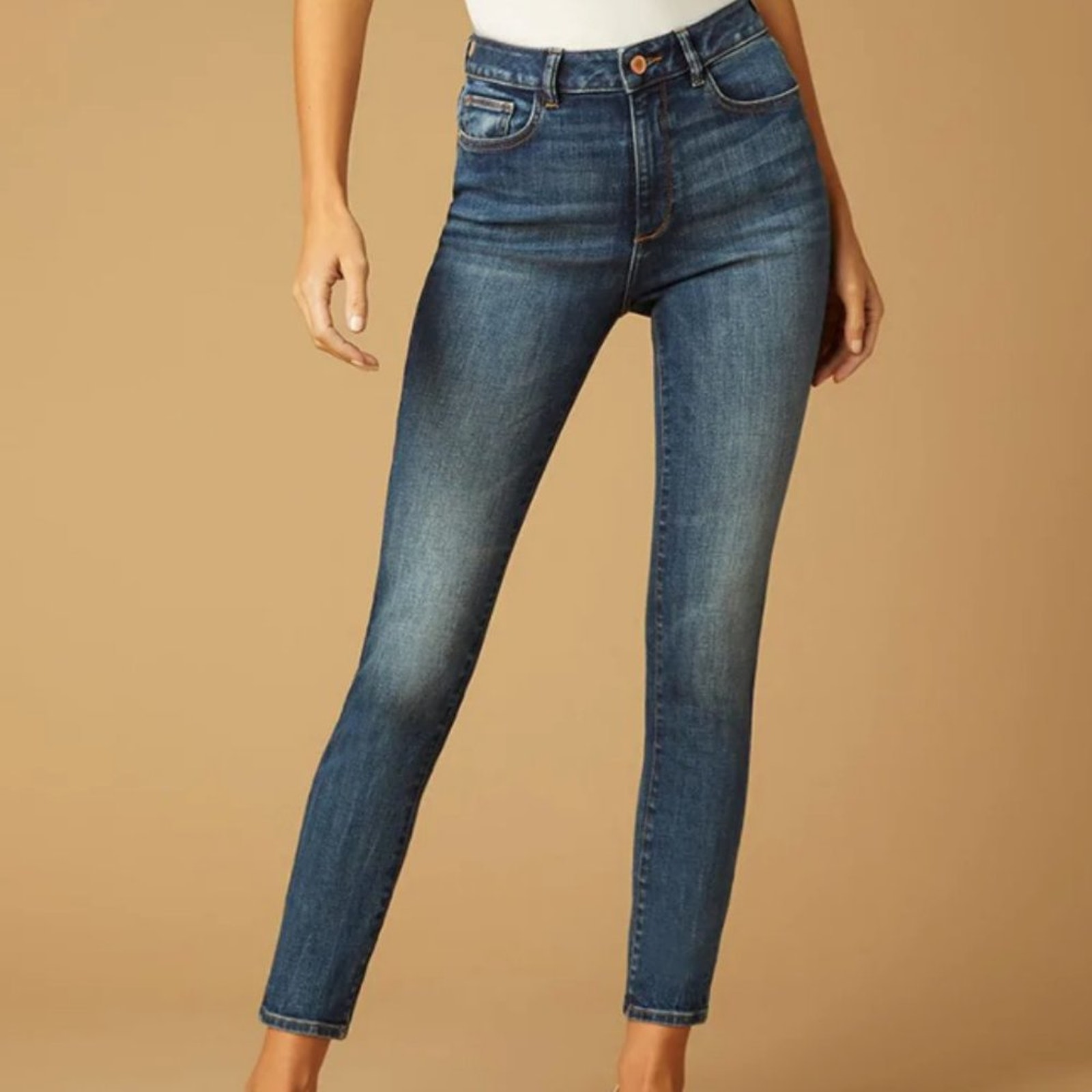 DL1961 Farrow High Rise Skinny Ankle Jeans Palmas Wash Size 27
