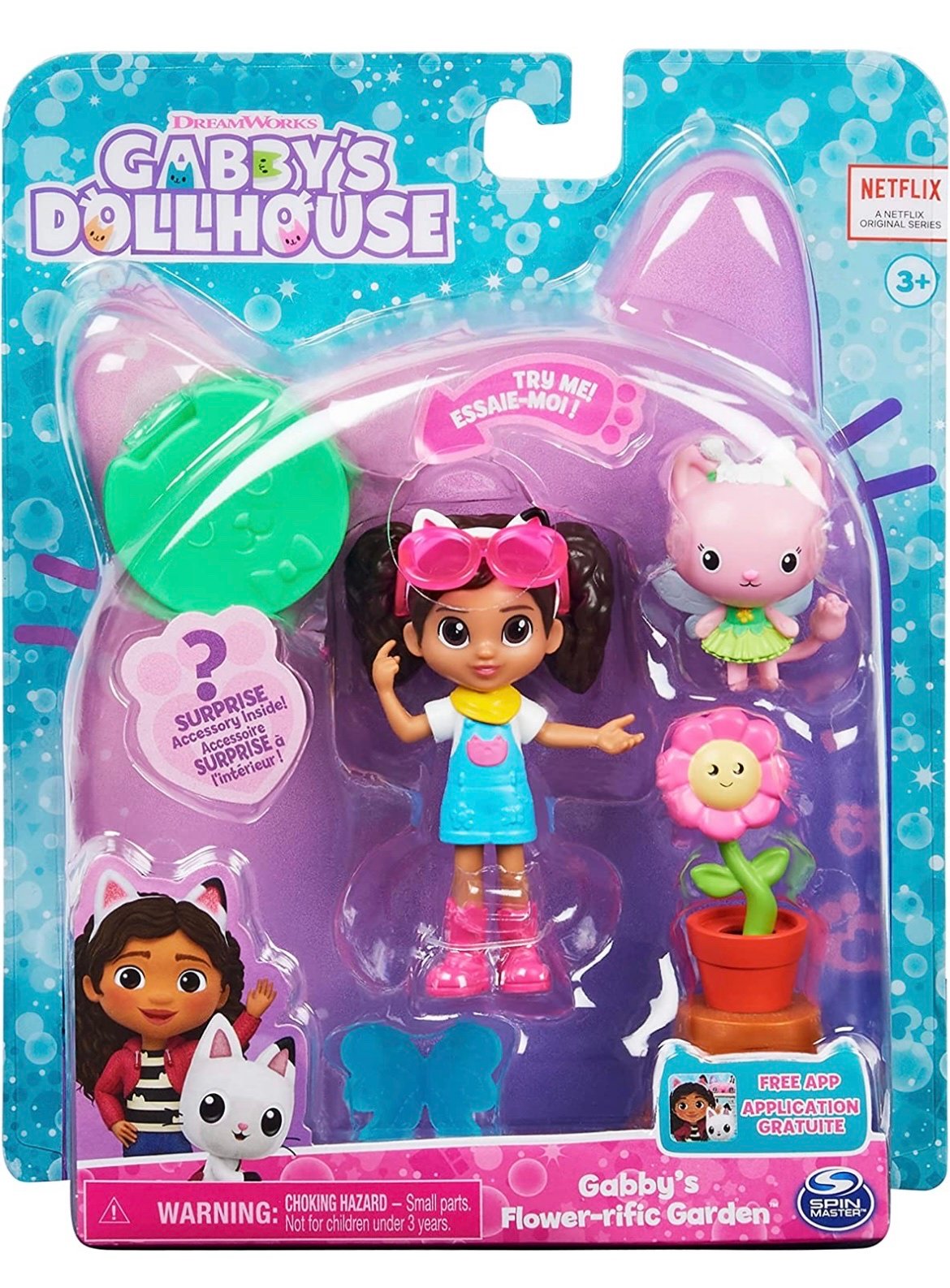 Gabby’s Dollhouse, Flower-rific Garden Set with 2 Toy Figures and 2 Accessories