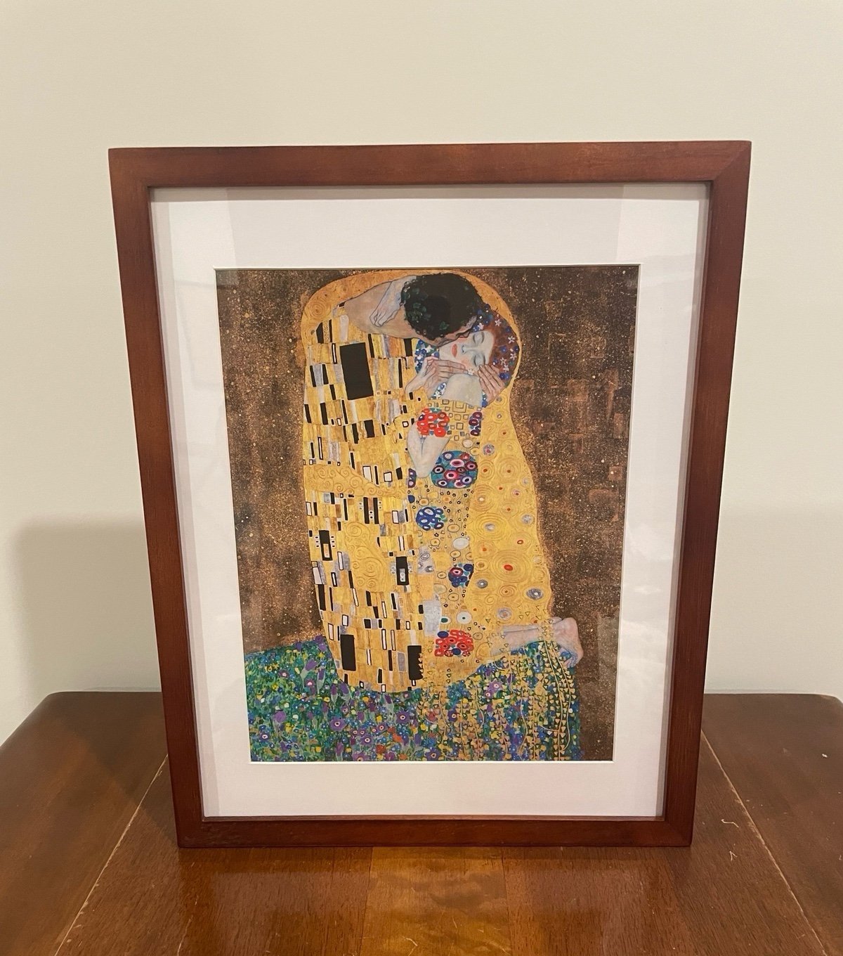 Gustav Klimt The Kiss Framed Print 12x15 Art Nouveau Bohemian Lovers Wall Art