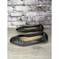 Clarks Collection Black Leather Slip On Flats Shoes Women Sz 11M US/42.5EU 28025