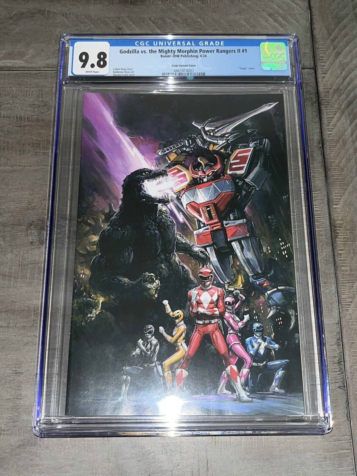 GODZILLA VS MIGHTY MORPHIN POWER RANGERS #1 CRAIN CGC SS 9.8 LE 300