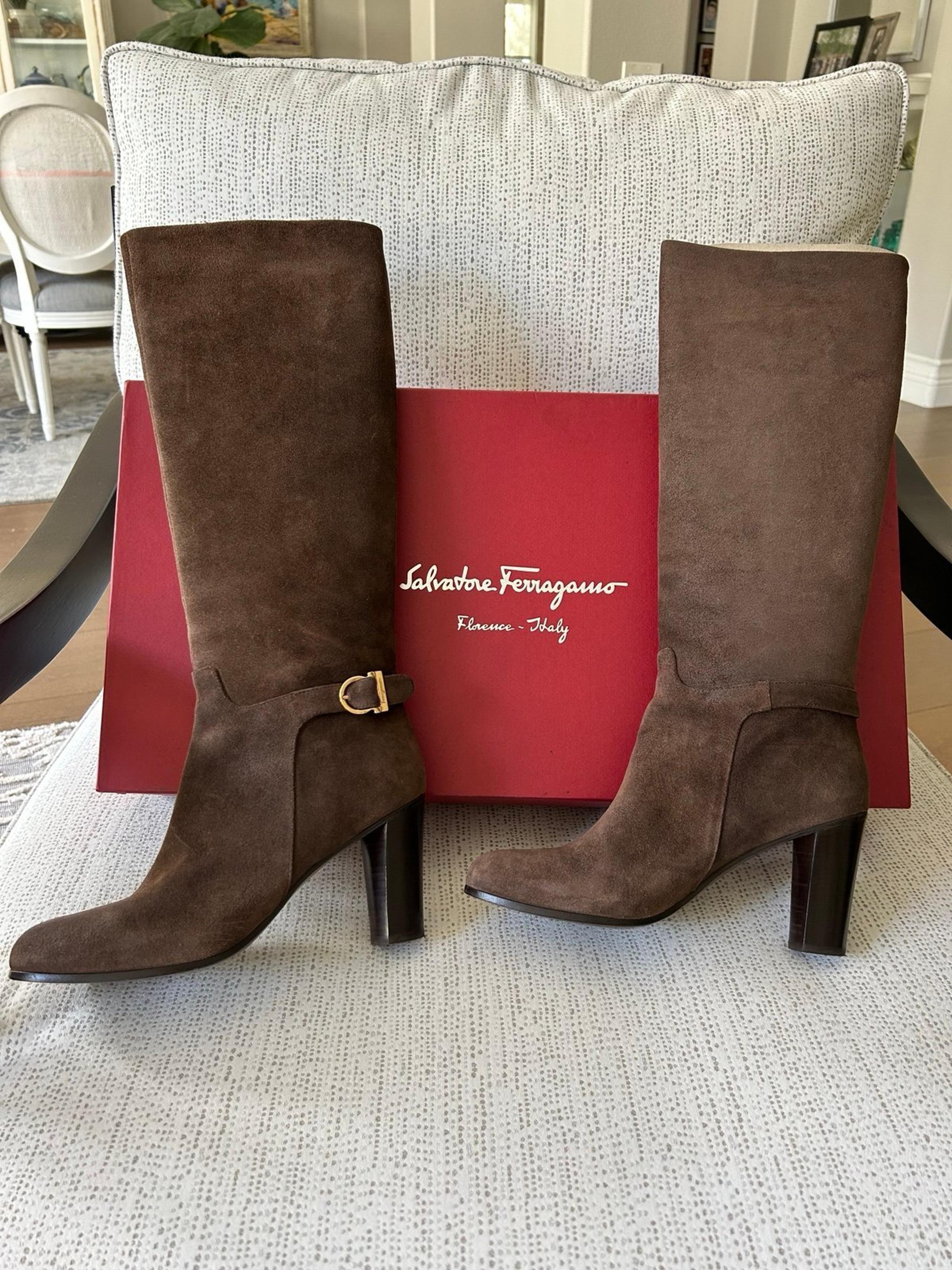 Salvatore Ferragamo suede boots