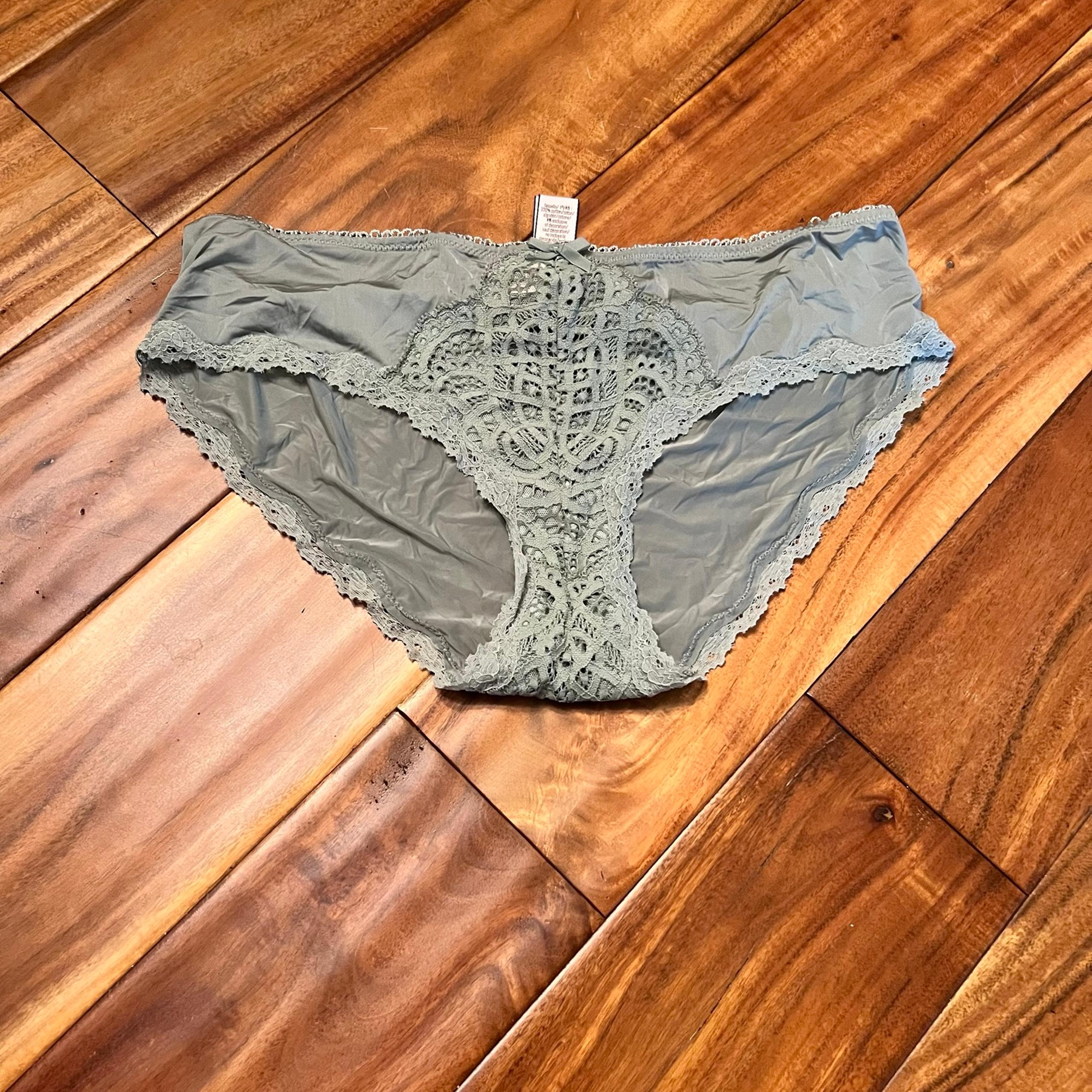 Women’s Victoria Secret green lace panties. New! Size large