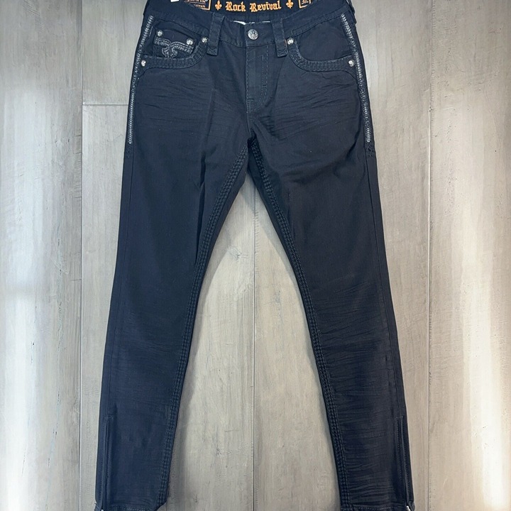 Rock Revival Distressed Jeans “Norwell” SLIM Fit Black Men’s Size 32x32 NEW