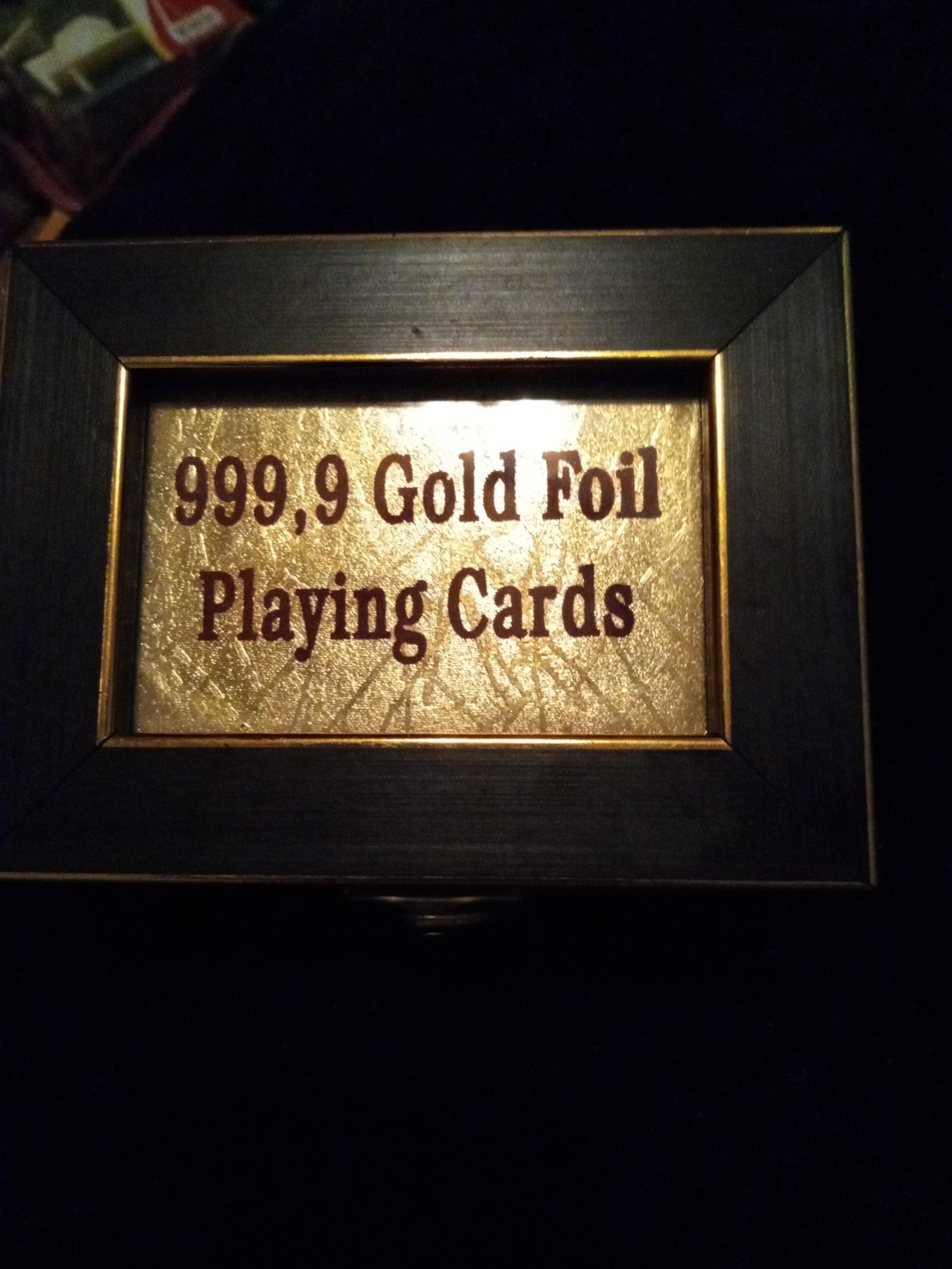 999, 9 gold foil playing cards from India