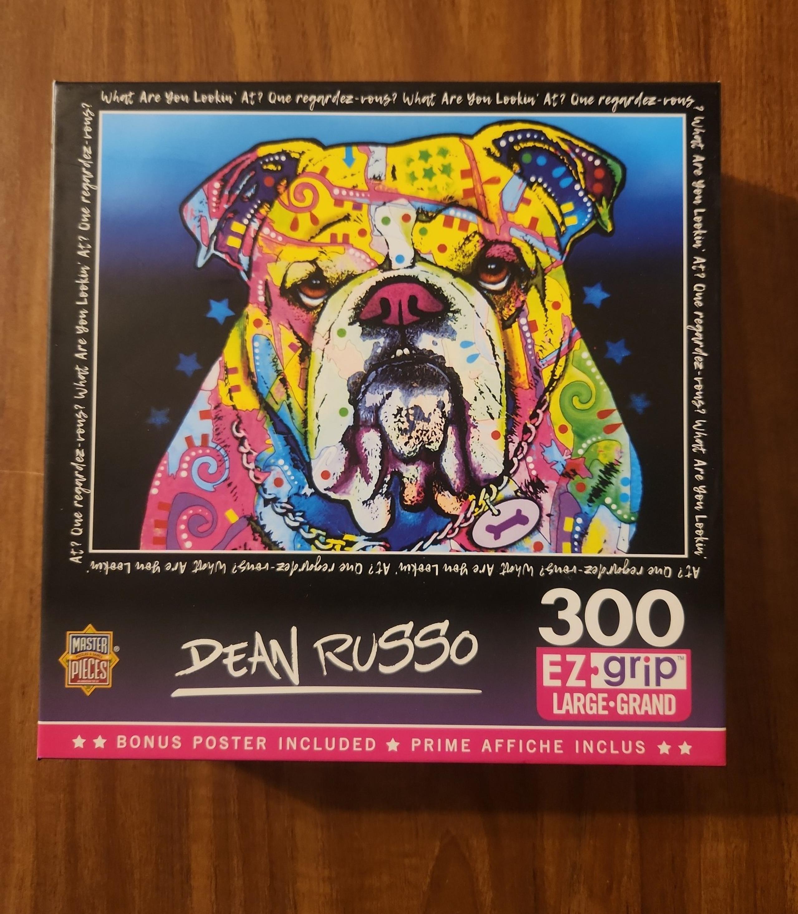Master Pieces Dean Russo 300 Piece Bulldog Puzzle - Like New Condition