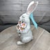 Martha Stewart Easter Bunny Rabbit Holding Flowers Resin Figurine Statue 10.5 in