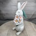 Martha Stewart Easter Bunny Rabbit Holding Flowers Resin Figurine Statue 10.5 in