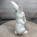 Martha Stewart Easter Bunny Rabbit Holding Flowers Resin Figurine Statue 10.5 in