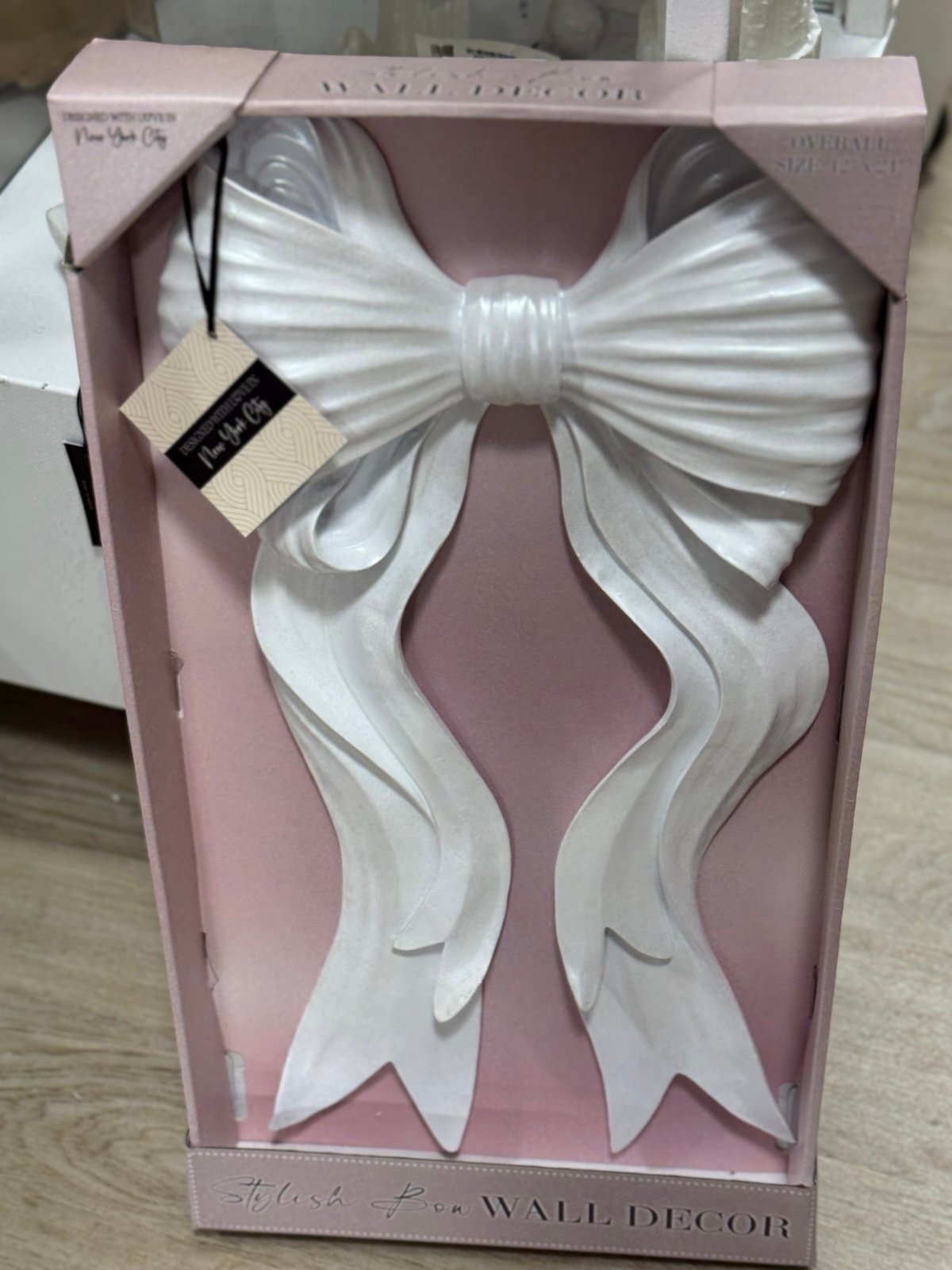 Giant white Bow Wall Decor
