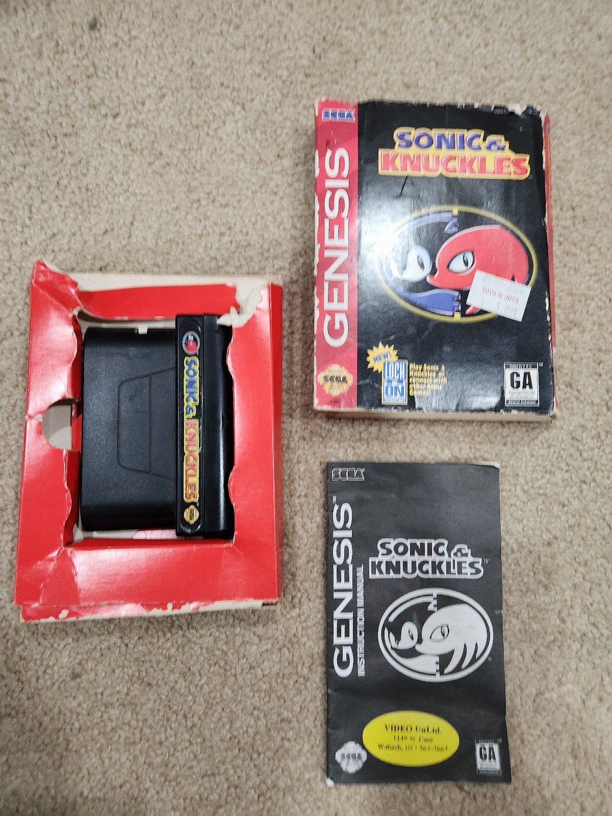 Sonic & Knuckles (Sega Genesis 1994) Complete CIB