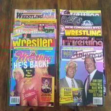 Vintage 1980-1990s Wrestling Magazine lot (10)