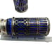 Vintage Leonard Silver Plated Salt & Pepper Shakers Cobalt Blue Glass 2.5 in
