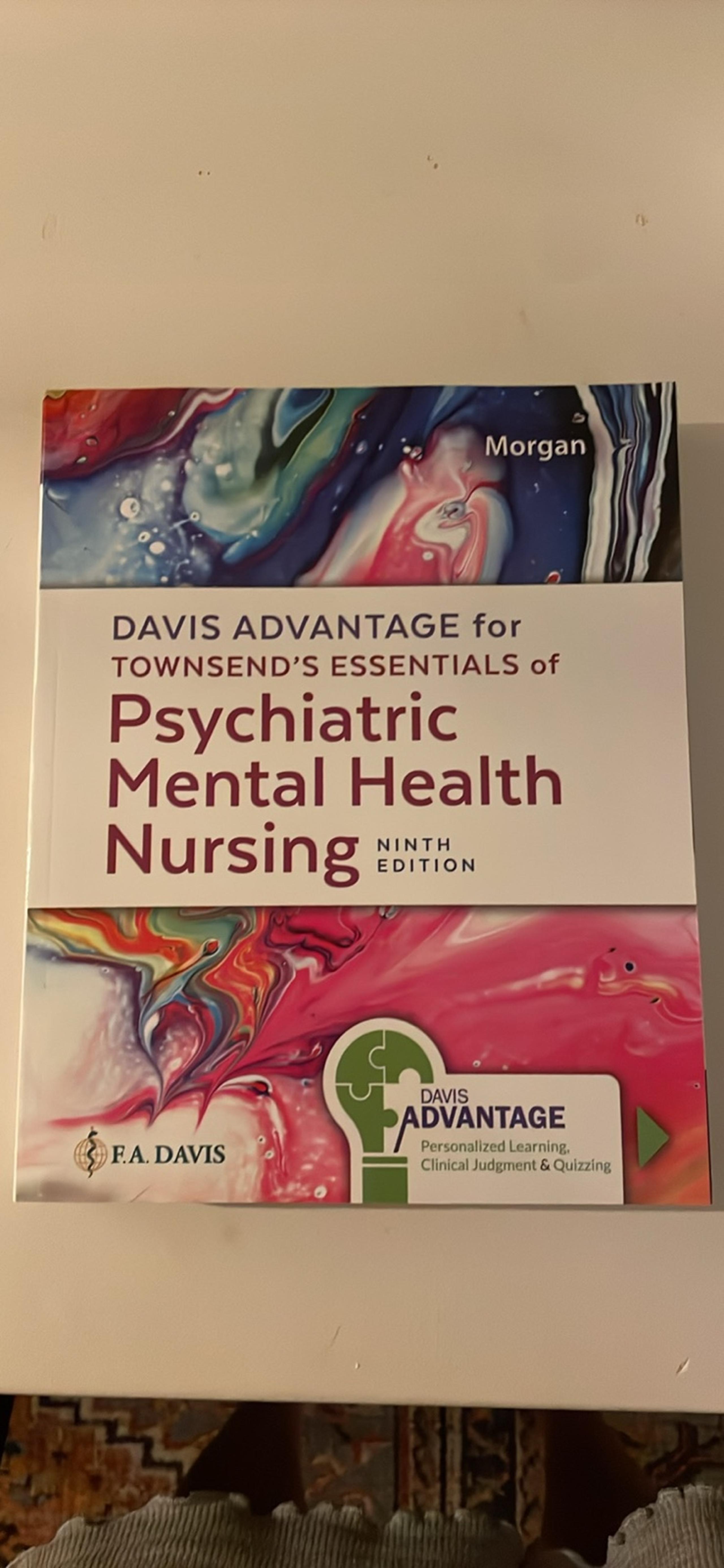 Nursing Psychiatric Mental Health Nursing Ninth Edition Davis Advantage Morgan