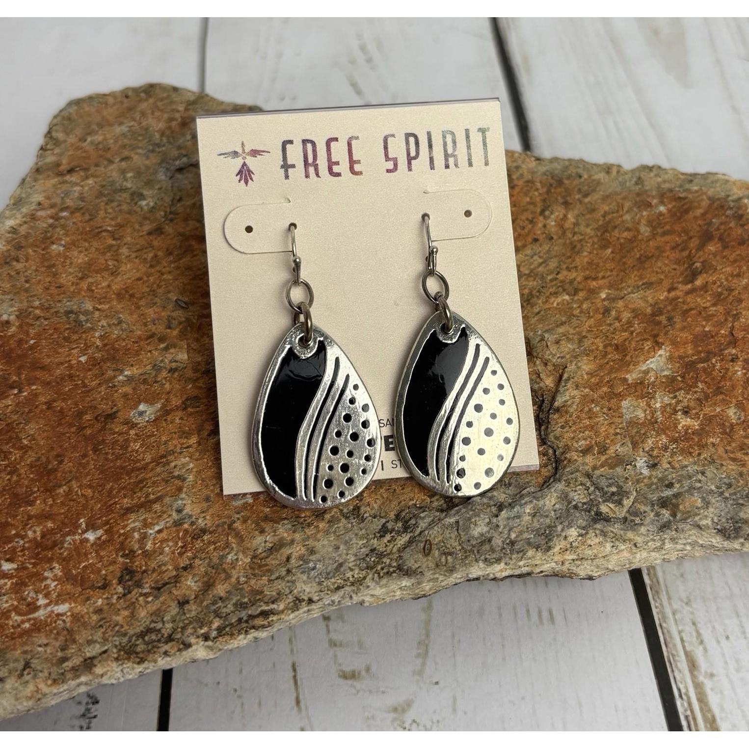 NEW Peyote Bird Sterling Silver Onyx Earrings J082