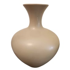 Vintage Stamped Mid Century Haeger 12 Tall Pottery Matte Green Vase Made USA