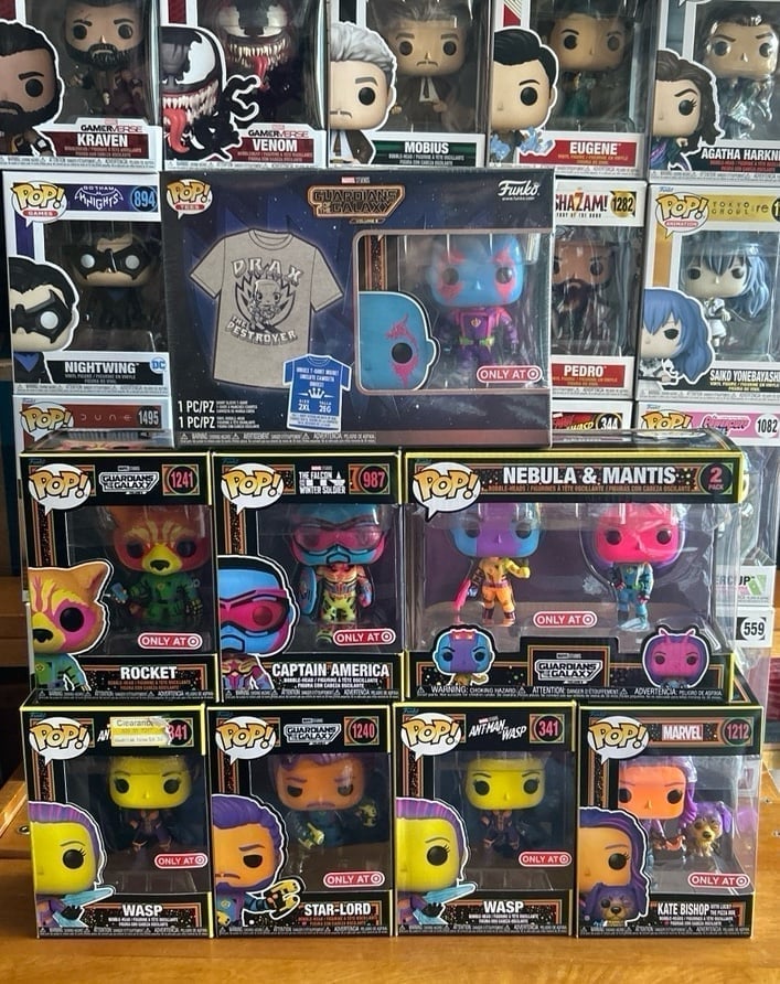 Funko Pop! Marvel BlackLights Target Exclusives Lot of 7