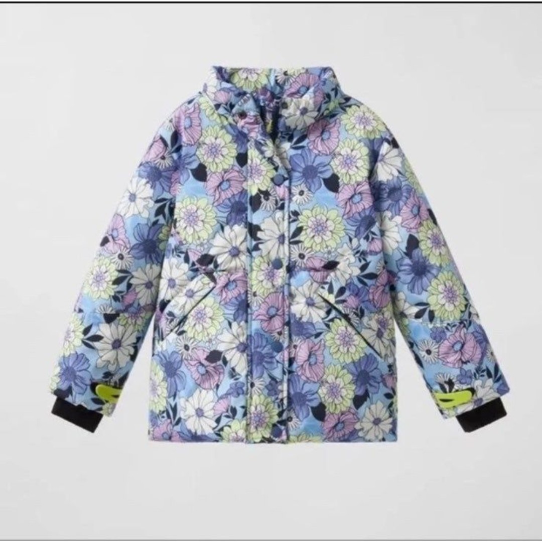 ZARA kids girl WATER-RESISTANT FLORAL JACKET COAT 11-12 years