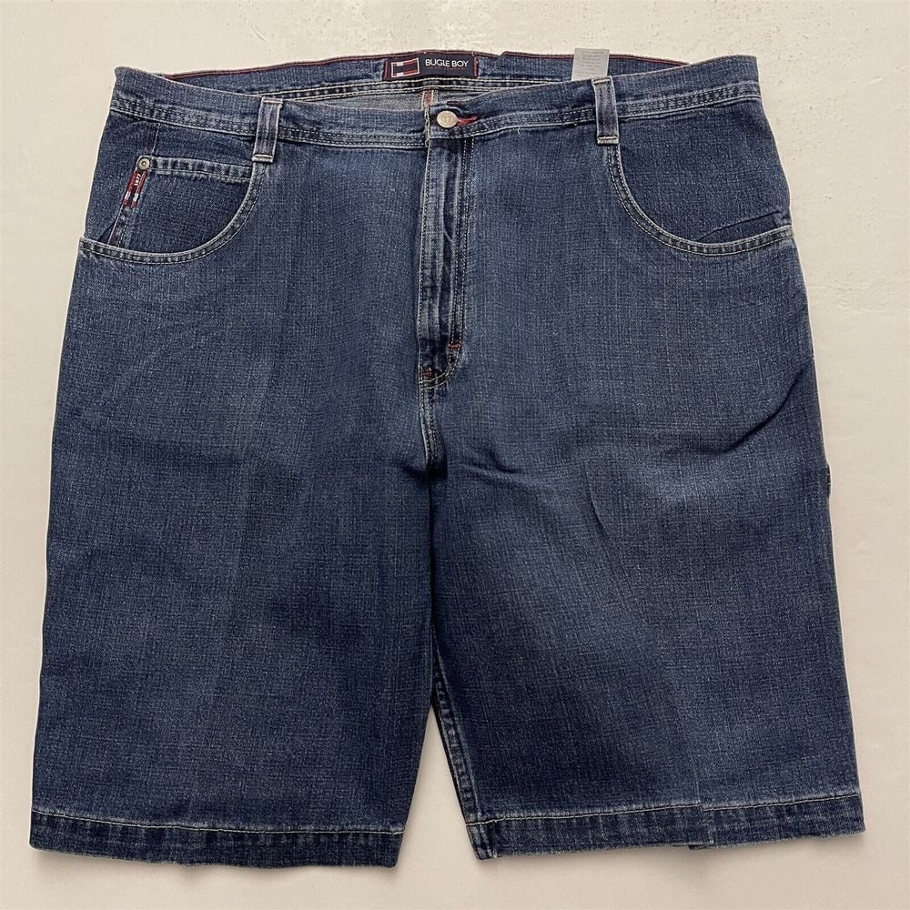 VTG Bugle Boy 77 Workwear 40 x 11 Dark Wash Denim Carpenter Jean Shorts