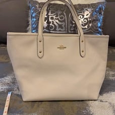 Coach white tote