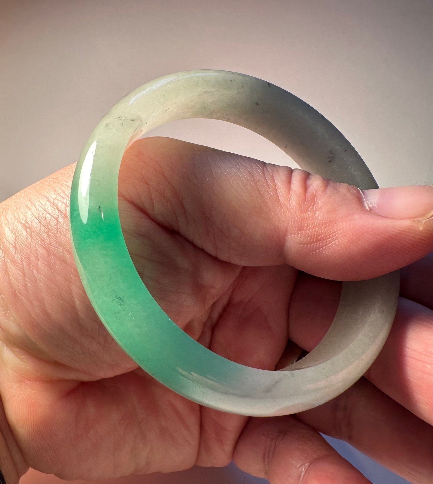 Ice species natural jadeite Myanmar A jade bracelet • Yanglu half-mountain-water