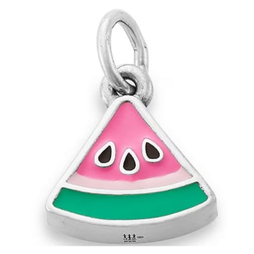 James Avery Sterling Silver Enamel Watermelon Slice Charm