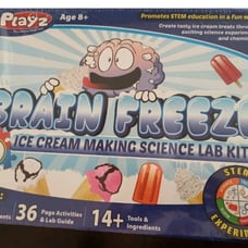 Playz Brain Freeze Ice Cream Making Science Kit - 18+ Yummy STEM Experiments