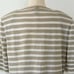 St. John Striped Short Sleeve Cardigan Sweater White/Tan Wool Blend | Size L