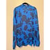 G/Fore G4 Luxe Soft 1/4 Zip Mens XL Racer Blue Navy Floral Golf Pullover NEW