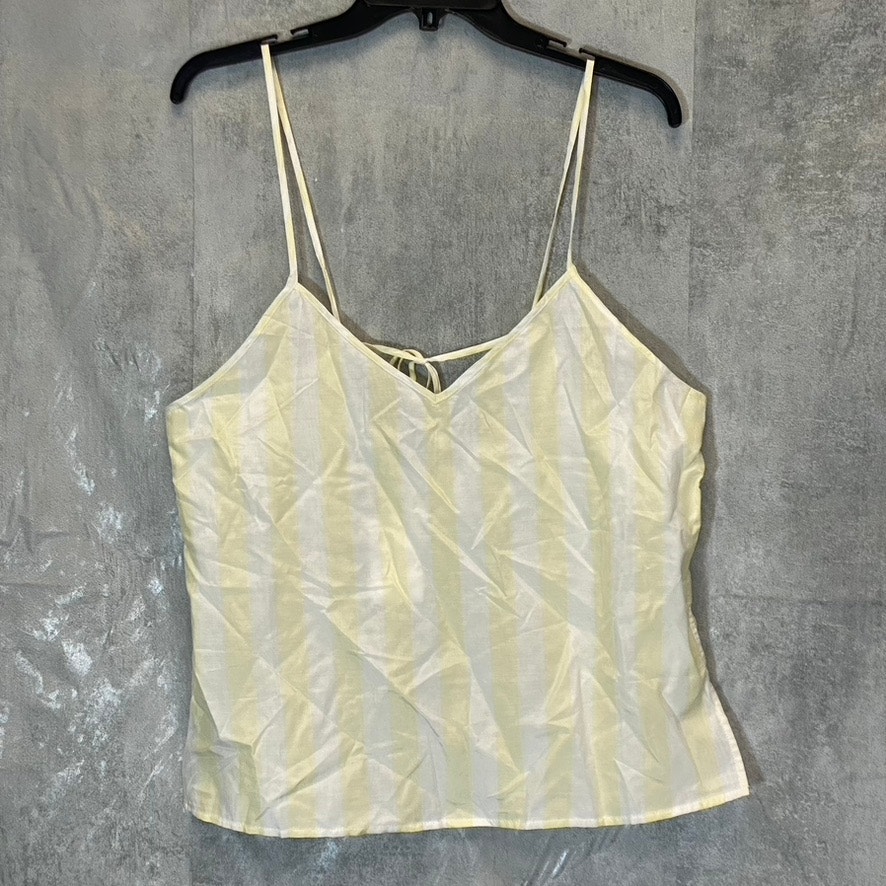 BLDWN Women's Optic White/Sunkiss Quinn Sleeveless Lightweight Silk-Blend Tank