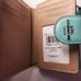NWT Coach CT922 Medium Corner Zip Wallet Signature Jacquard Leather Faded Blue