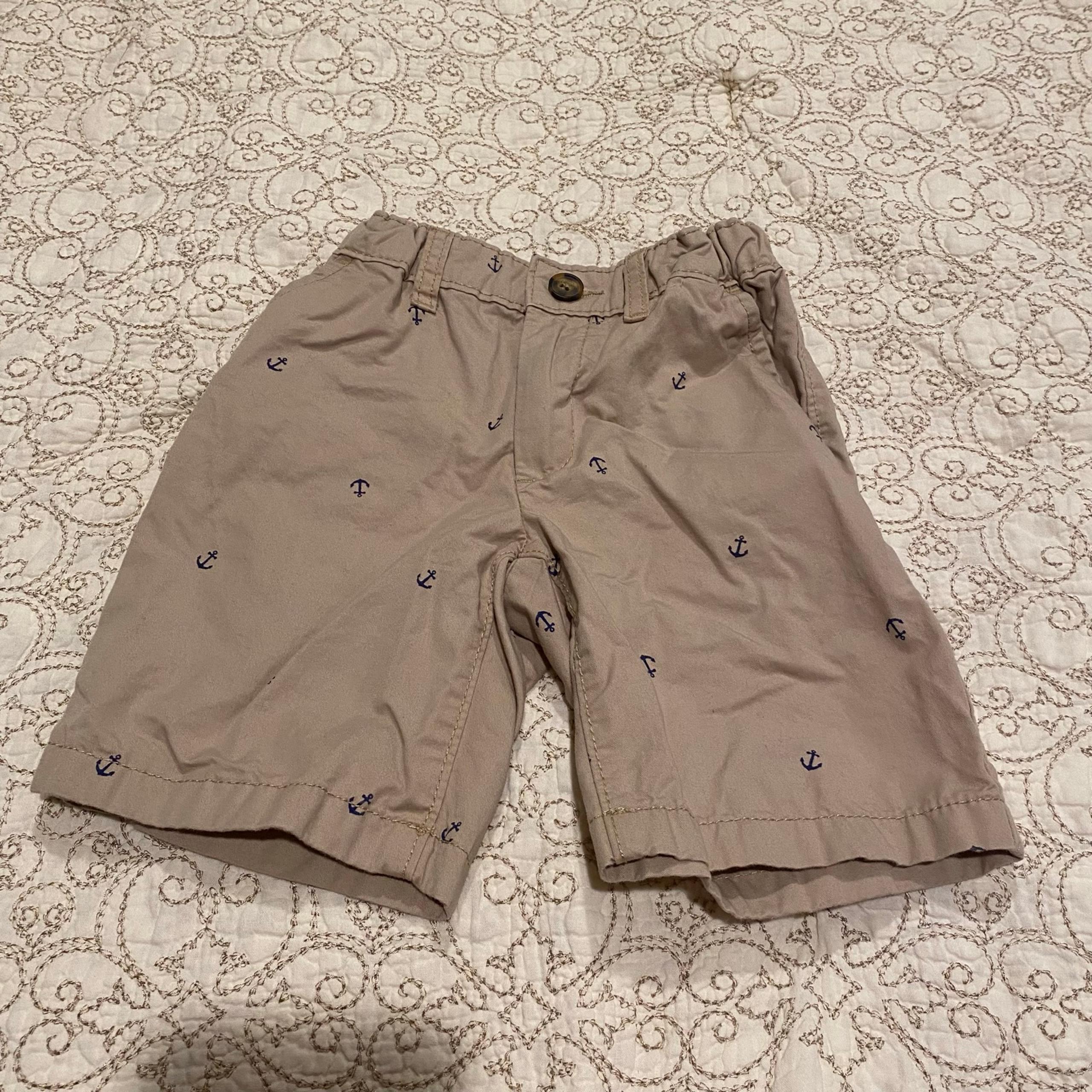 Carter's Boys Tan and Blue Flat Front Shorts Size 4