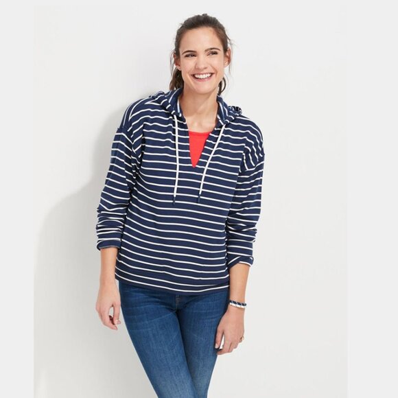 Vineyard Vines Dreamcloth Break Navy Stripe Popover Hoodie