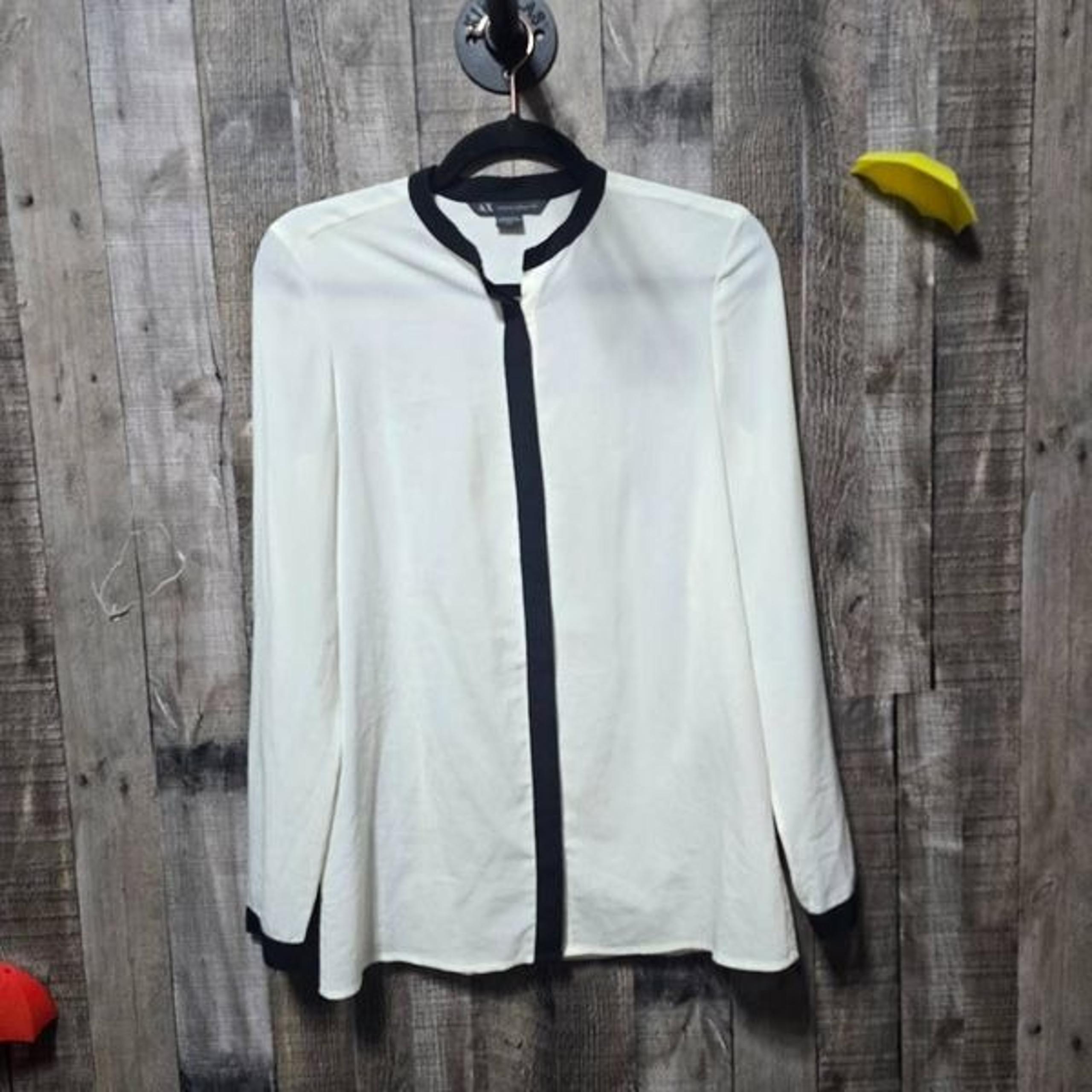 Armani Exchange White Button Up Blouse