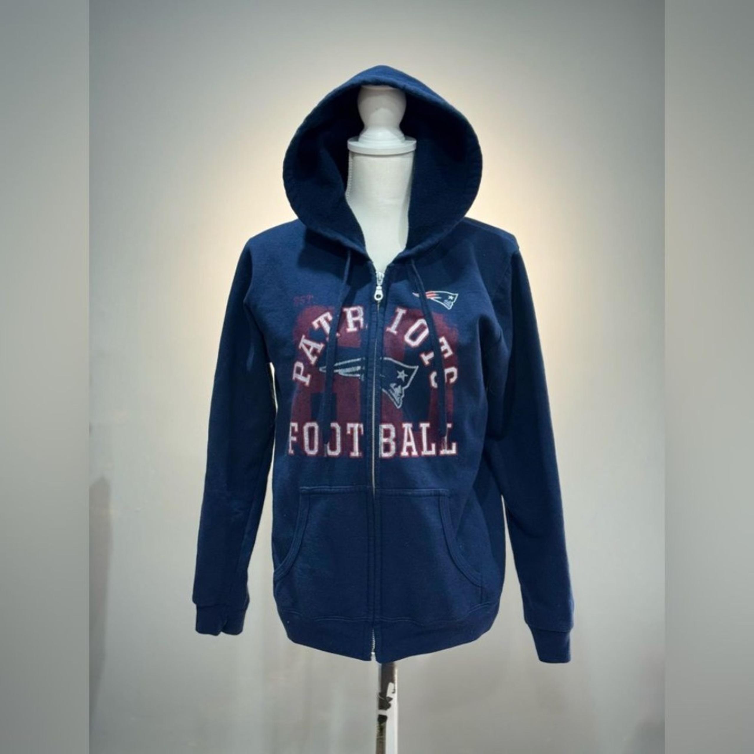 Women’s Navy Team Apparel Patriots Full-Zip Hoodie Size M EUC