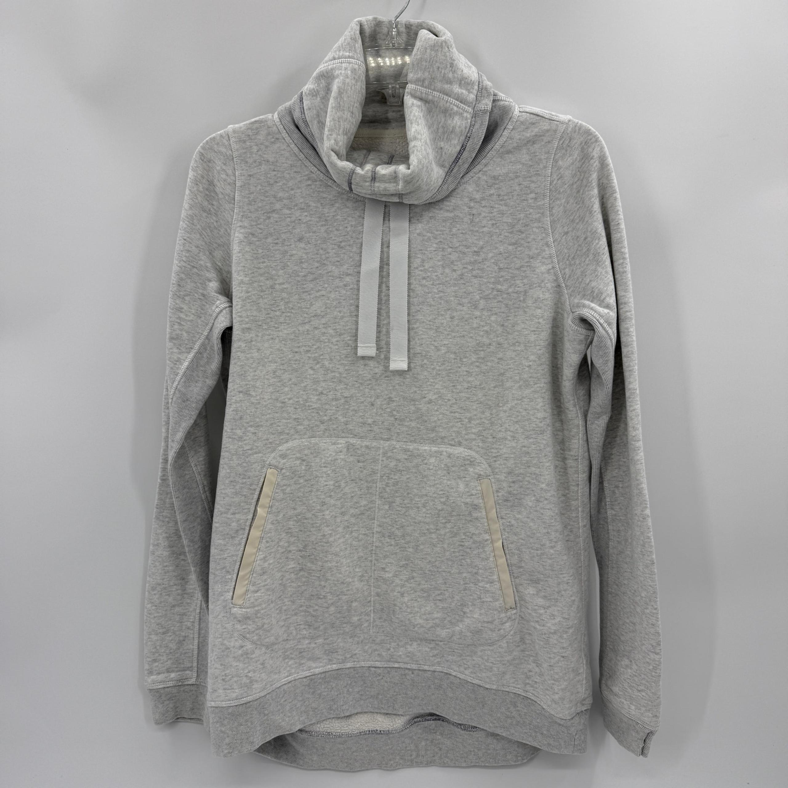 LULULEMON Womens Avenue Pullover Size 8 Grey Full Neck Sweatshirt Fleece