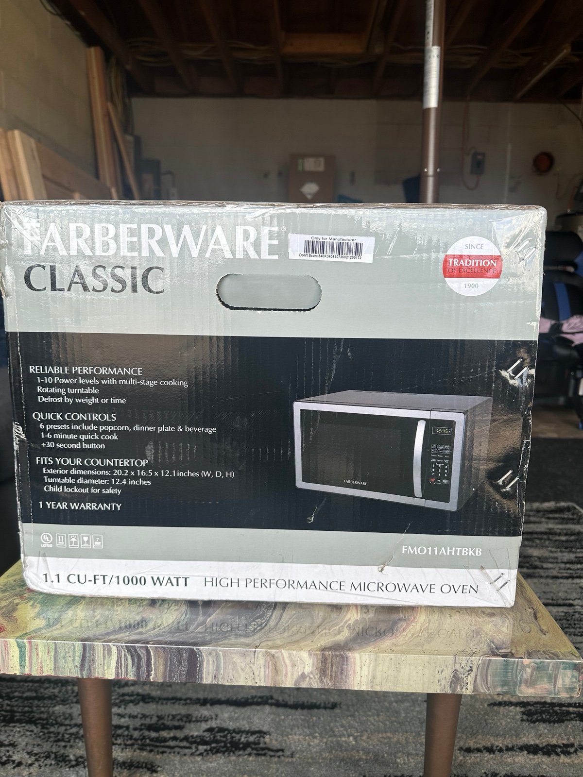 Farberware Countertop Microwave 1000 Watts, 1.3 Cu. Ft