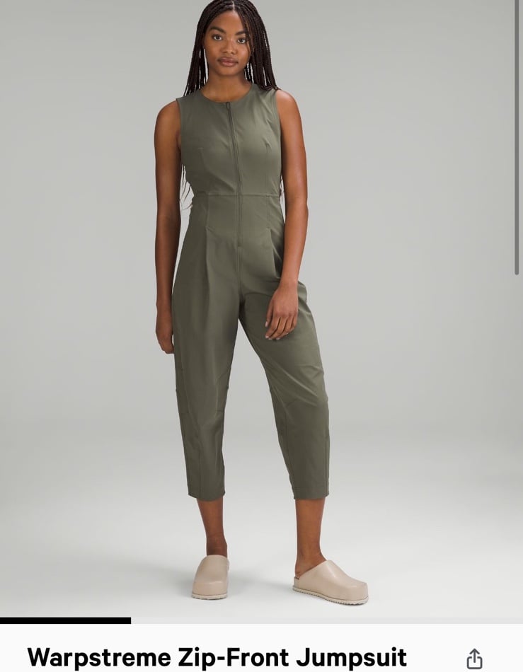 Lululemon Warpstreme zip front jumpsuit