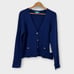 Draper James RSVP Womens Size XXL Blue Ribbed Button Front Long Sleeve Cardigan