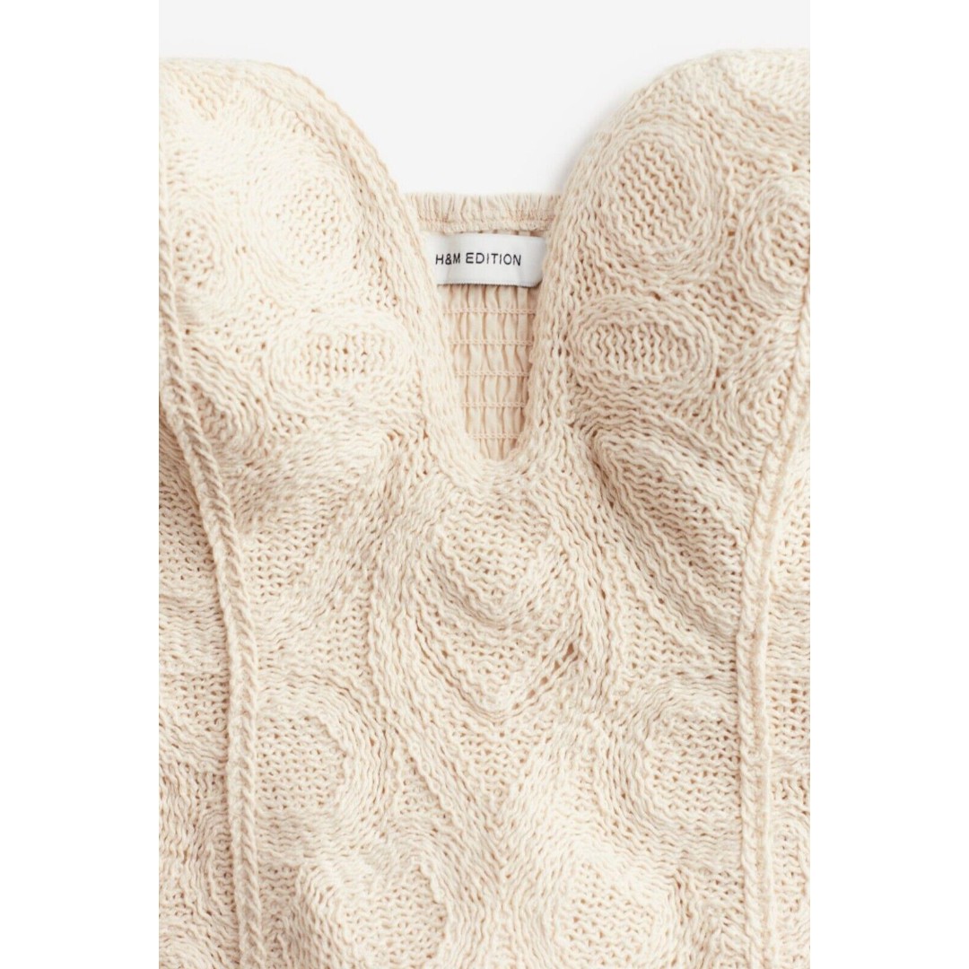 H&M EDITION Crochet Look Bustier Womens Top Size Large