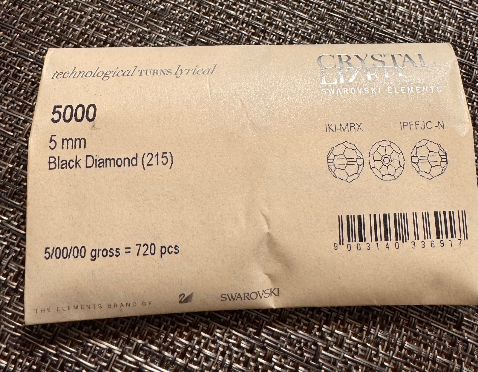 Swarovski 5000 black diamond 5mm brand new sealed