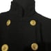 NWOT Vintage Don Sayres Wellmore Sax Fifth, 8 Black Knit Dress Gold Lion Buttons