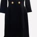 NWOT Vintage Don Sayres Wellmore Sax Fifth, 8 Black Knit Dress Gold Lion Buttons
