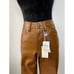 NEW Good American Faux Leather Good Legs Mini Boot Cut In Caramel002 size 4/27