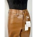 NEW Good American Faux Leather Good Legs Mini Boot Cut In Caramel002 size 4/27