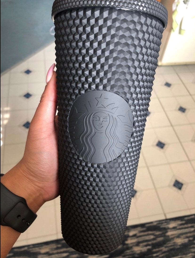 Starbucks matte black studded tumbler